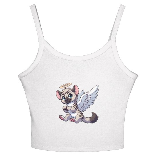 Hyena angel wings halo Women's Spaghetti Strap Tank Top