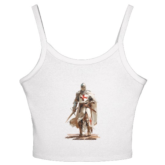 German crusader - Knight templar - Child of God Women's Spaghetti Strap Tank Top