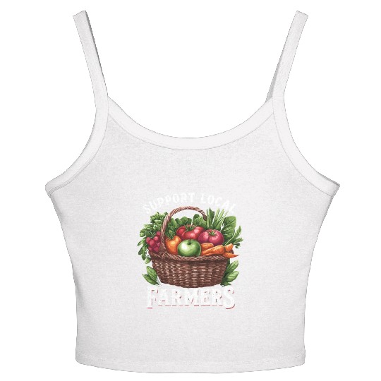 Farmers Market Farmer Agriculture Farming Food Women's Spaghetti Strap Tank Top