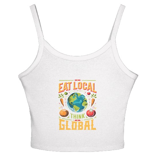 Farmers Market Farmer Agriculture Farming Food Women's Spaghetti Strap Tank Top