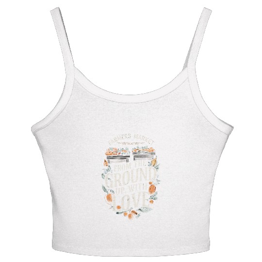 Farmers Market Farmer Agriculture Farming Food Women's Spaghetti Strap Tank Top