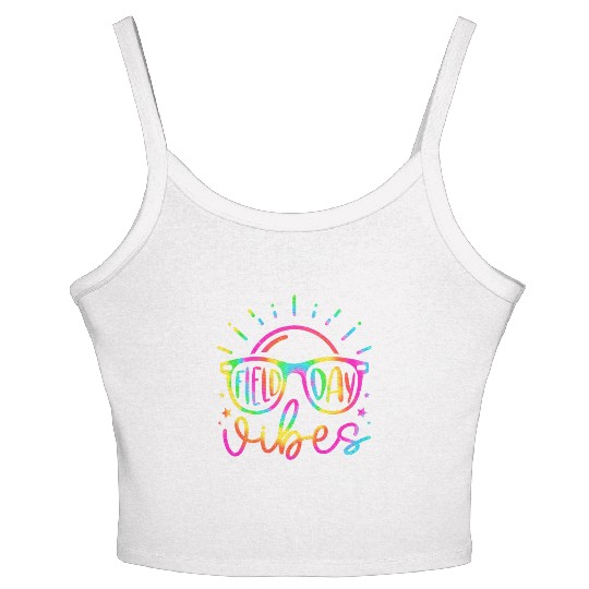 Field Day Vibes Teacher Kids Field Day 2024 Women's Spaghetti Strap Tank Top