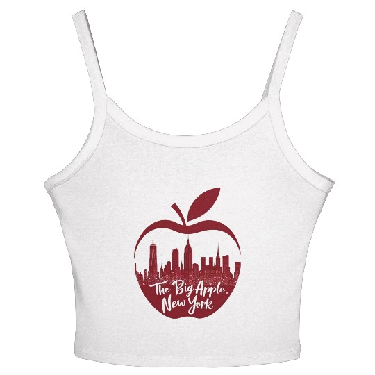 NYC Skyline Apple: Creative Women's Spaghetti Strap Tank Top
