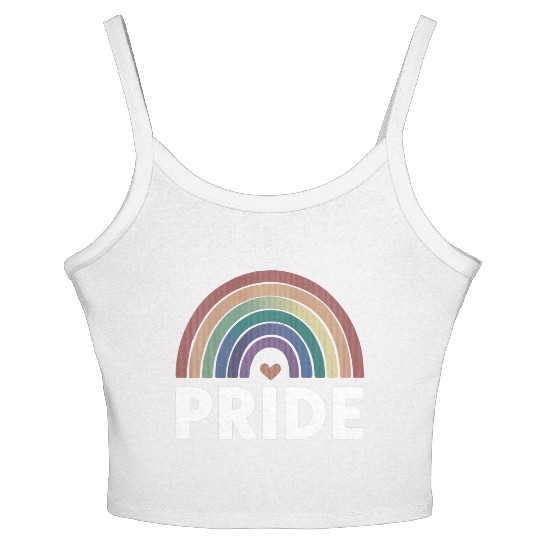 Lesbian Funny LGBT Gay Pride Rainbow Women's Spaghetti Strap Tank Top
