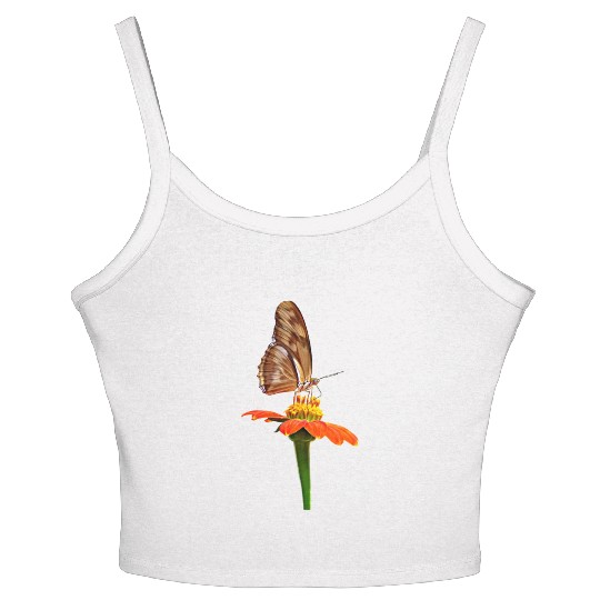 Julia Butterfly on Zinnia Women's Spaghetti Strap Tank Top