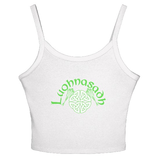 Irish Lughnasadh Festival Celtic Knot Women's Spaghetti Strap Tank Top