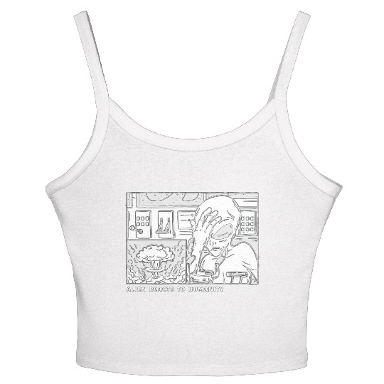 Alien reaction to humanity, eww humans Women's Spaghetti Strap Tank Top