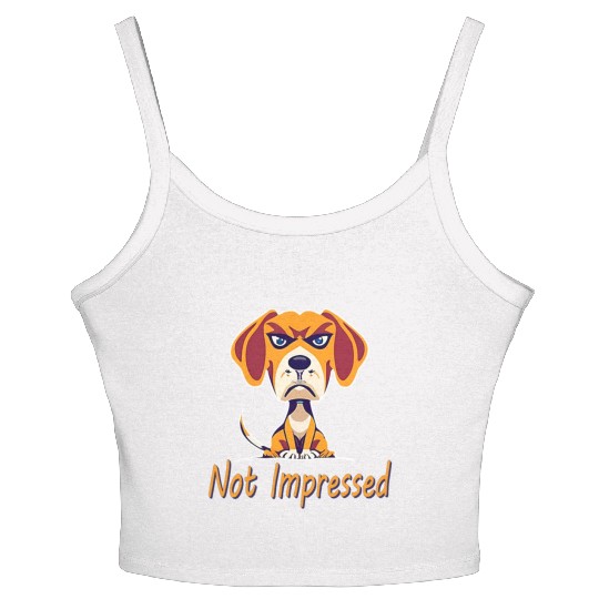 Not Impressed beagle Women's Spaghetti Strap Tank Top
