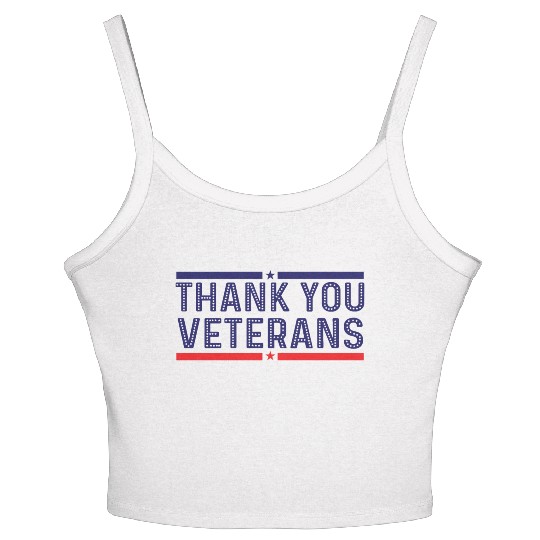 THANK YOU VETERANS Women's Spaghetti Strap Tank Top