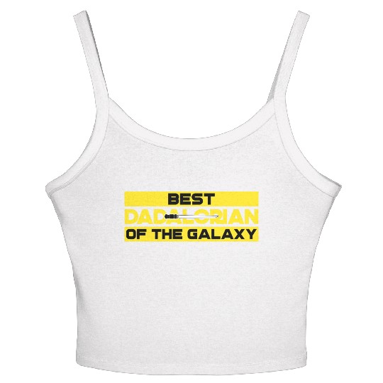 best dadalorian of the galaxy Women's Spaghetti Strap Tank Top