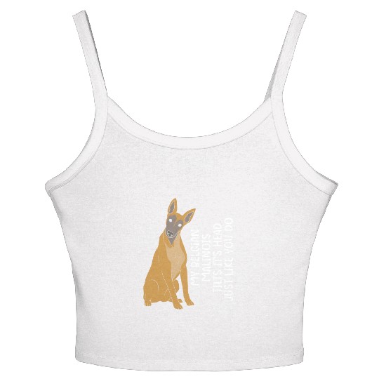 Funny Belgian Malinois Dog Breed Women's Spaghetti Strap Tank Top