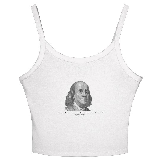 Who Is Richard AP US History Ben Franklin Apushapu Women's Spaghetti Strap Tank Top