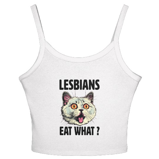 Lesbians Eat What Women's Spaghetti Strap Tank Top