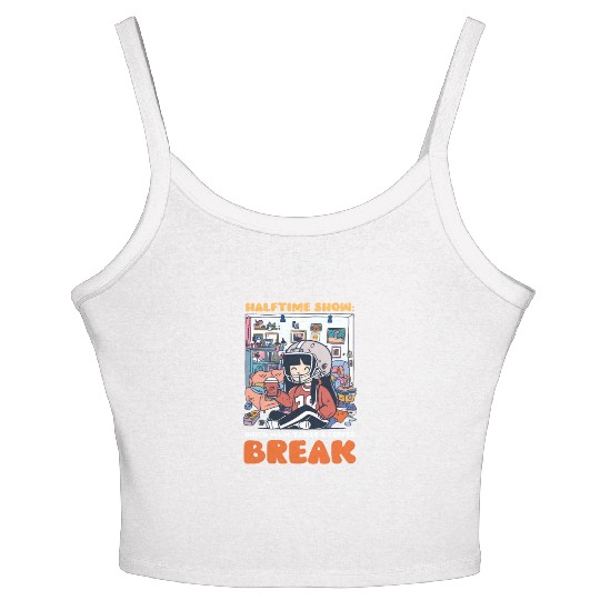Football Mom Halftime Show: Mom Takes Coffee Break Women's Spaghetti Strap Tank Top
