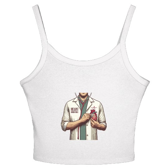 Cardiac Nurse Heart Whisperer Design Women's Spaghetti Strap Tank Top