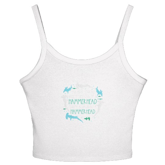 Hammerhead Underwater Ocean Hammerhead Shark Lover Women's Spaghetti Strap Tank Top