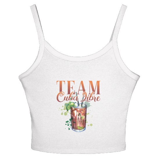 Team Cuba Libre Cocktail Bartender Women's Spaghetti Strap Tank Top