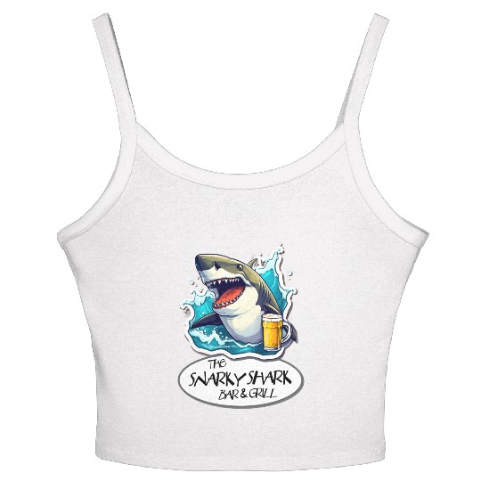 The Snarky Shark Bar & Grill Women's Spaghetti Strap Tank Top