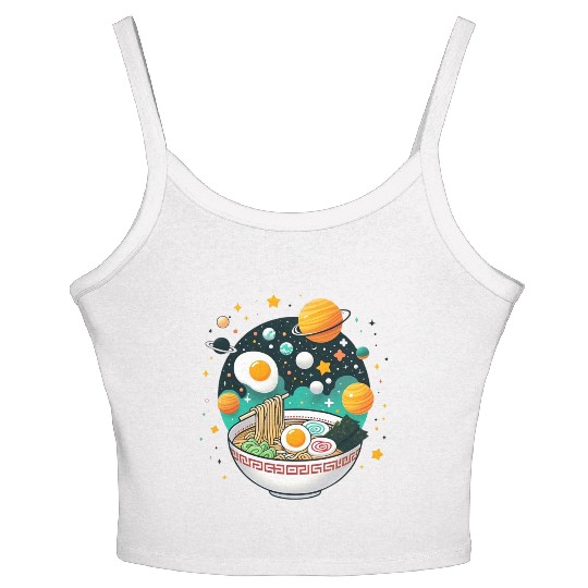 RAMEN NOODLES GALAXY Women's Spaghetti Strap Tank Top