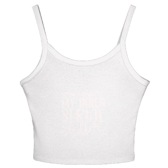you inspire my inner serial killer; funny; sassy; Women's Spaghetti Strap Tank Top