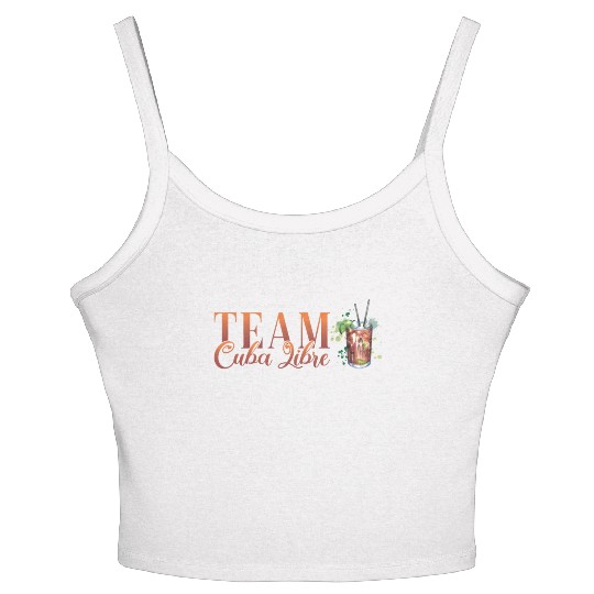 Team Cuba Libre Cocktail Bartender Women's Spaghetti Strap Tank Top