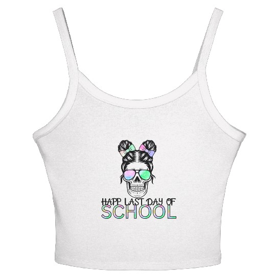 mom lif Happy last day of student's graduation Women's Spaghetti Strap Tank Top