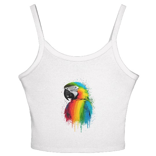 Macaw Parrot for a Bird Lover Animal Lover Women's Spaghetti Strap Tank Top