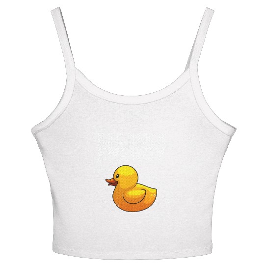 Unique Rubber Duck Art Rubber Ducky Duck Lover Women's Spaghetti Strap Tank Top