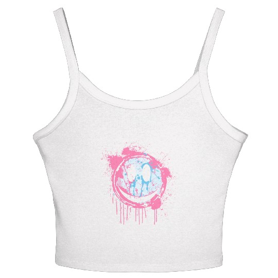 Graffiti Smiley Face - Urban Street Art Women's Spaghetti Strap Tank Top