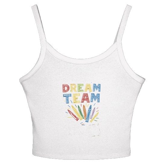 Head Start Dream Team Squad Teacher Back To School Women's Spaghetti Strap Tank Top