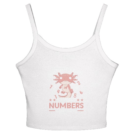 Axolotl Math Teacher Mexican Salamander Amphibian Women's Spaghetti Strap Tank Top