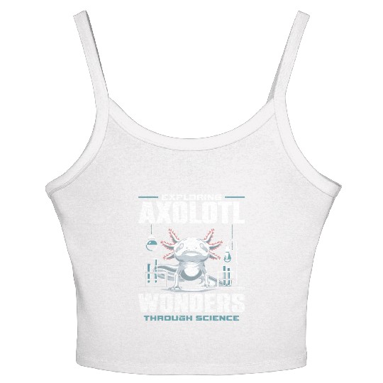 Axolotl Science Teacher Mexican Salamander Women's Spaghetti Strap Tank Top