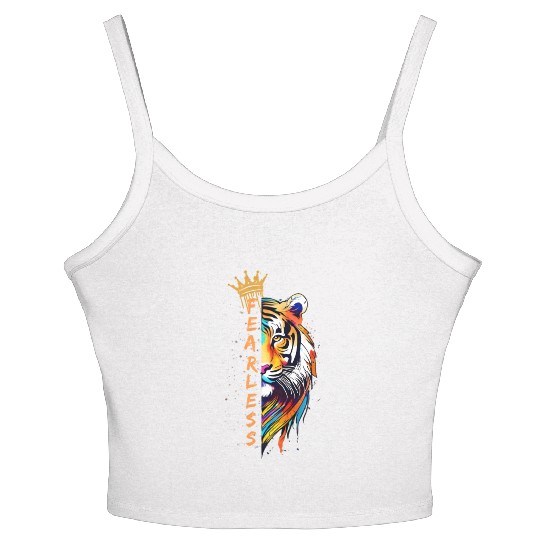 FEARLESS LIKE TIGER Women's Spaghetti Strap Tank Top