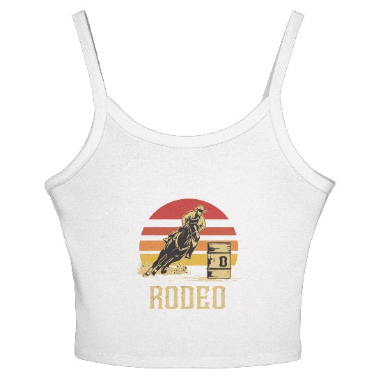 Retro Barrel Racing Gifts Women's Spaghetti Strap Tank Top