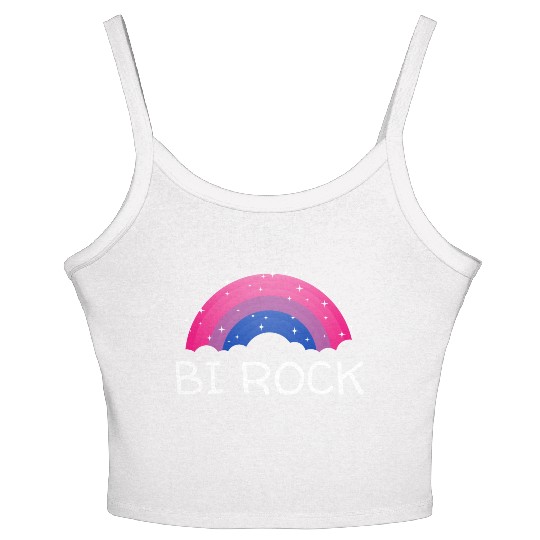 Bi Rock Bisexual LGBTQ Bi Pride LGBT Lesbian Gay Women's Spaghetti Strap Tank Top
