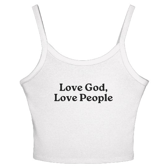 love God love people Women's Spaghetti Strap Tank Top