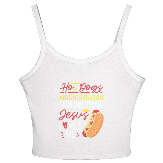 Hot Dog Adult Jesus Faith Women's Spaghetti Strap Tank Top