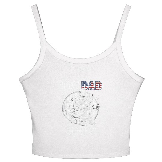 Doing Hot Dad Shit US Vintage Skeleton Women's Spaghetti Strap Tank Top