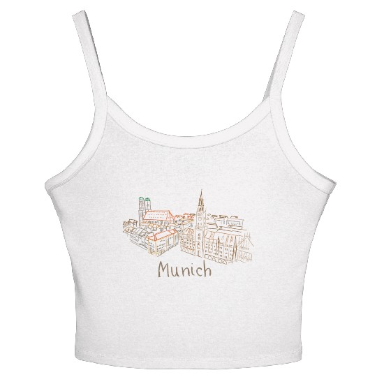 DD City Munich Germany Women's Spaghetti Strap Tank Top