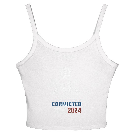 Yes I'm Voting Convicted Felon 2024 Women's Spaghetti Strap Tank Top