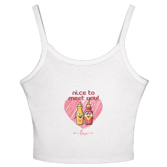 Ketchup and mustard love Women's Spaghetti Strap Tank Top