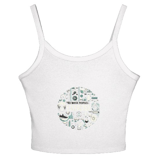 I Watch People Exercise 5 Women's Spaghetti Strap Tank Top