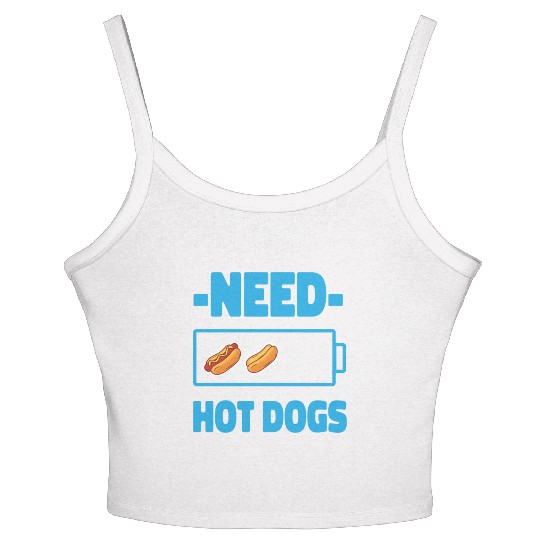 Hot Dog Adult Battery Need Hot Women's Spaghetti Strap Tank Top