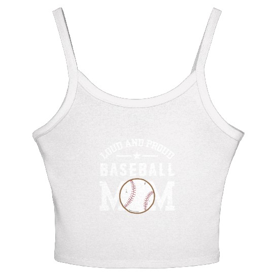 LOUD AND PROUD BASEBALL MOM Women's Spaghetti Strap Tank Top