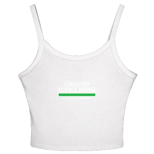 computer science degree Women's Spaghetti Strap Tank Top