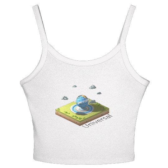 Geometric low poly Universal Studios Women's Spaghetti Strap Tank Top