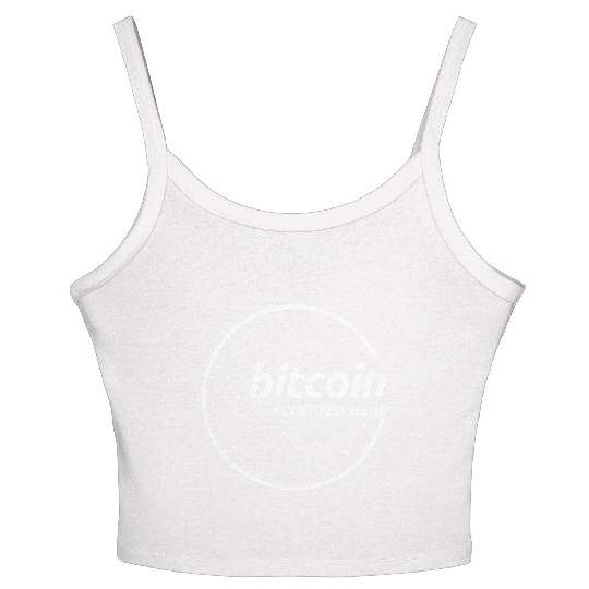 Bitcoin Accepted Here Promo Women's Spaghetti Strap Tank Top