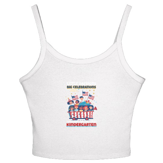 Kindergarten Teacher Patriots Big Celebrations Women's Spaghetti Strap Tank Top