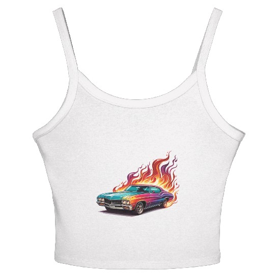 Retro American Racing Muscle Car Women's Spaghetti Strap Tank Top