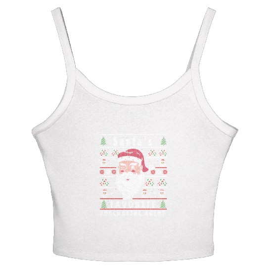 Santas XMAS Ugly Christmas Purchasing-Agent Women's Spaghetti Strap Tank Top